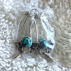 Silver and turquoise earrings